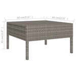 Salon de jardin meuble d'extérieur ensemble de mobilier 14 pièces avec coussins résine tressée gris 02_0015856