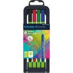Feutre Fineliner Line-Up 0,4 assorti Étui chevalet box 4 SCHNEIDER
