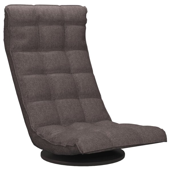 vidaXL Chaise de sol pivotante Taupe Tissu