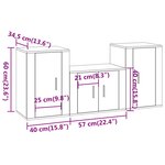vidaXL Ensemble de meubles TV 3 Pièces Chêne marron Bois d'ingénierie