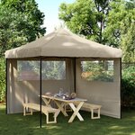 vidaXL Tente de réception pliable escamotable avec 2 parois latérales