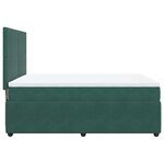vidaXL Sommier à lattes de lit et matelas Vert foncé 160x200cm Velours