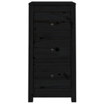 vidaXL Buffet noir 40x35x80 cm bois massif de pin
