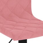 Vidaxl tabourets de bar 2 pcs rose velours
