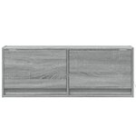 vidaXL Meuble TV mural avec lumières LED sonoma gris 100x31x35 cm