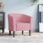 vidaXL Fauteuil cabriolet rose velours