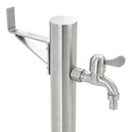 vidaXL Colonne à eau de jardin ronde Acier inoxydable 65 cm