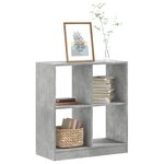 vidaXL Bibliothèque gris béton 68 5x32x75 cm bois d'ingénierie