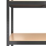 vidaXL Étagères à 4 niveaux 2Pièces Anthracite Acier et bois d'ingénierie