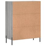 vidaXL Buffet sonoma gris 69 5x34x90 cm bois d'ingénierie