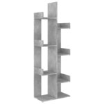 vidaXL Bibliothèque Gris béton 48x25 5x140 cm Bois d’ingénierie