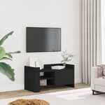 vidaXL Meuble TV noir 80x35x40 cm bois d’ingénierie