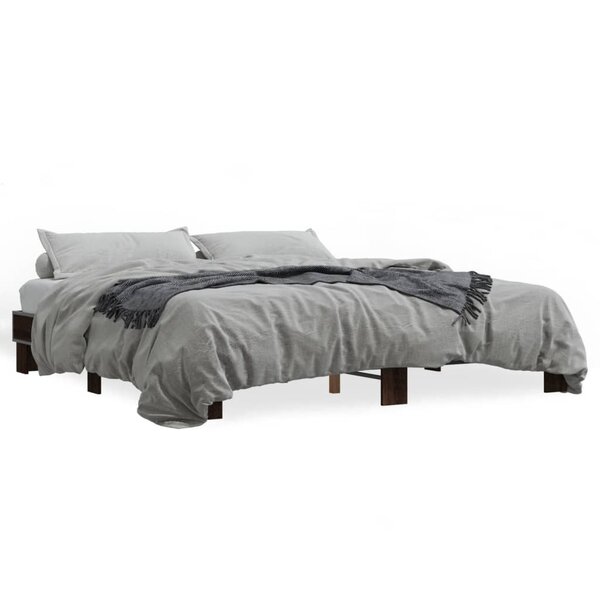 vidaXL Cadre de lit sans matelas chêne marron 180x200 cm