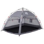 vidaXL Tente de plage 2 personnes gris libération rapide imperméable