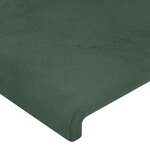 vidaXL Tête de lit avec oreilles Vert foncé 93x16x78/88 cm Velours