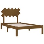 vidaXL Cadre de lit sans matelas marron miel 100x200 cm bois massif