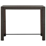 vidaXL Ensemble de bar d'extérieur 7 Pièces accoudoir Poly rotin Marron