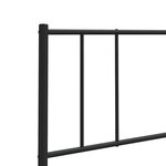 vidaXL Tête de lit métal noir 100 cm