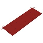 vidaXL Banc de jardin empilable et coussin 159 cm Bois de teck massif