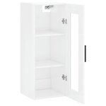 vidaXL Armoire murale blanc brillant 34 5x34x90 cm