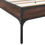 vidaXL Cadre de lit sans matelas chêne marron 75x190 cm