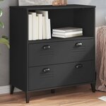 vidaXL Bibliothèque VIKEN noir 80x40x90 cm bois d'ingénierie