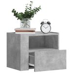 vidaXL Tables de chevet murales 2 Pièces gris béton 45x30x35 cm