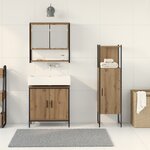 vidaXL Ensemble de meubles de salle de bain 3 pièces en chêne artisanal  bois d'ingénierie
