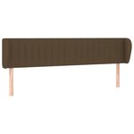 vidaXL Tête de lit avec oreilles Marron foncé 183x23x78/88 cm Tissu