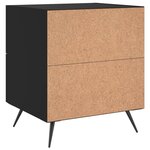 vidaXL Tables de chevet 2 Pièces noir 40x35x47 5 cm bois d’ingénierie