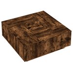 vidaXL Table basse chêne fumé 100x100x40 cm bois d'ingénierie