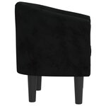 vidaXL Chaise cabriolet noir velours