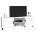 vidaXL Meuble TV blanc 150x30x50 cm bois d'ingénierie