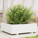 vidaXL Jardinière blanc 80x80x26 5 cm bois de pin massif