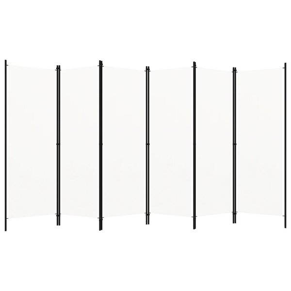 vidaXL Cloison de séparation 6 panneaux Blanc 300x180 cm