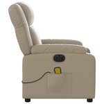 vidaXL Fauteuil de massage inclinable électrique cappuccino similicuir