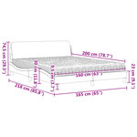 vidaXL Lit avec matelas noir 160x200 cm tissu