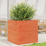 vidaXL Jardinière cire marron 70x70x68 5 cm bois de pin massif