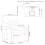 vidaXL Fauteuil inclinable Crème Similicuir