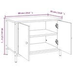 vidaXL Meuble TV avec portes sonoma gris 60x35x45 cm bois d'ingénierie