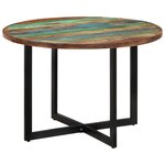 vidaXL Table à manger 110x75 cm Bois massif de récupération