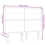 Tête de lit capitonnée marron foncé 180 cm en tissu