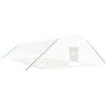 vidaXL Serre avec cadre en acier blanc 84 m² 14x6x2 85 m