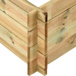 vidaXL Lit surélevé 150x100x40 cm bois imprégné