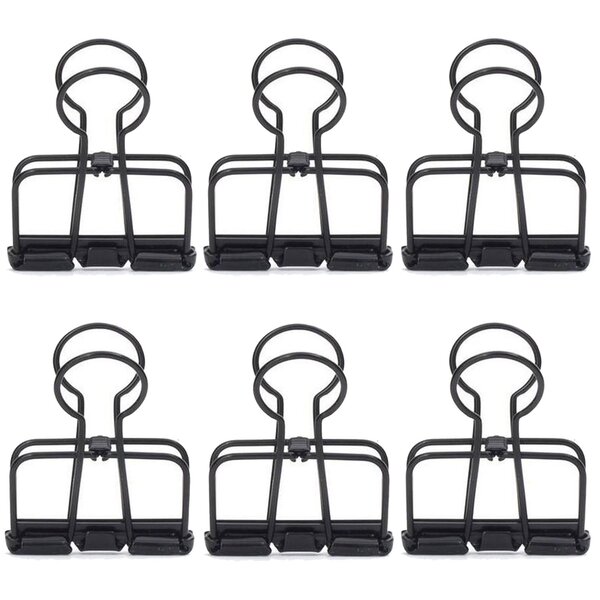 36 pinces double-clip noires 4 cm