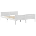 vidaXL Cadre de lit sans matelas bois massif de pin blanc 140x200 cm