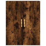 vidaXL Buffet haut Chêne fumé 69 5x34x180 cm Bois d'ingénierie
