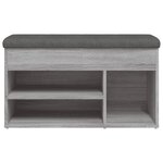 vidaXL Banc à chaussures sonoma gris 82x32x45 5 cm bois d'ingénierie