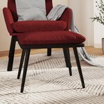 vidaXL Repose-pied Rouge bordeaux 45x29 5x35 cm Tissu et similicuir