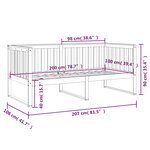 vidaXL Lit de jour sans matelas 100x200 cm bois de pin massif